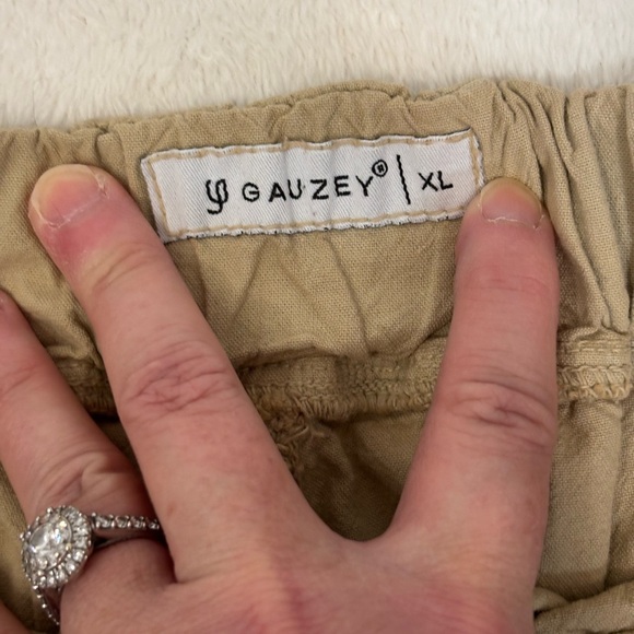 Gauze Unisex Khaki Pull on Yoga beach shorts Size XL - Picture 5 of 9